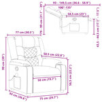 vidaXL Fauteuil de massage inclinable Noir Similicuir