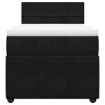 vidaXL Sommier à lattes de lit avec matelas Noir 90x200 cm Velours