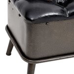 vidaXL Banc de rangement avec dossier 110 cm Noir Similicuir