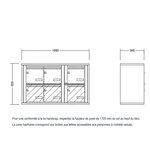 Bloc collectif leabox.com  3x2  grade 3  simple face  Intérieur  fixation murale  Brun Sepia RAL 8014 finition brillante