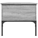 vidaXL Table basse sonoma gris 100x50x45 cm bois d'ingénierie et métal