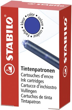 Boîtes de 6 cartouches à encre bleue STABILO