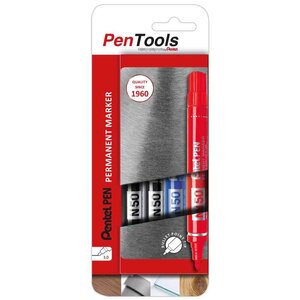 Marqueur permanent N50 pointe ogive étui de 4 PENTEL