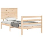 vidaXL Cadre de lit et tête de lit 100x200 cm bois massif