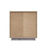 Petit buffet - Meuble de rangement 2 portes - Blanc et béton clair - 82 9 x 34 2 x 88 1 cm