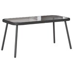 vidaXL Ensemble de salle à manger jardin avec coussins en poly rattan noir