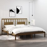 vidaXL Cadre de lit Marron miel Bois de pin massif 200x200 cm
