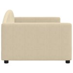 vidaXL Lit de repos crème 90x200 cm tissu