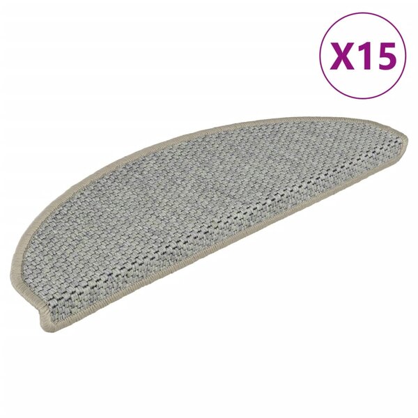 vidaXL Tapis d'escalier autocollants aspect sisal 15 Pièces 65x21x4 cm