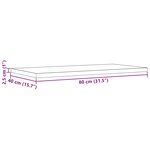 vidaXL Dessus de table 2 Pièces 80x40x2 5cm rectangulaire bois pin massif