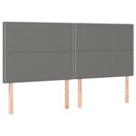 vidaXL Cadre de lit avec tête de lit Gris foncé 200x200 cm Tissu