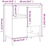 vidaXL Buffet Chêne marron 60x35x70 cm Bois d'ingénierie