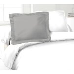 2 taies d'oreillers 100  coton 50 x 70 cm - Gris clair