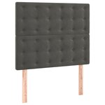 vidaXL Sommier à lattes de lit et matelas Gris foncé 120x200cm Velours