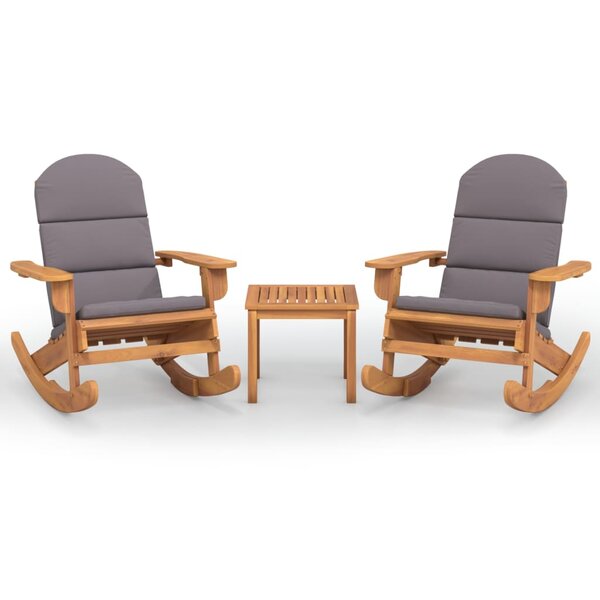 vidaXL Ensemble de salon de jardin Adirondack 3 Pièces bois acacia solide