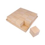 Cubes et Plateau 26 5x26 5x6 5 cm en bois 16 pièces