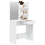 vidaXL Coiffeuse avec miroir blanc 74 5x40x141 cm