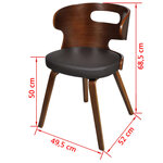 vidaXL Chaises à manger lot de 6 marron similicuir