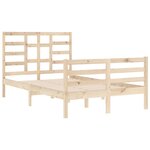 vidaXL Cadre de lit sans matelas bois massif 120x200 cm