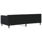 vidaXL Lit de repos noir 90x200 cm tissu