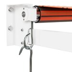 vidaXL Auvent rétractable orange et marron 3x2 5 m tissu et aluminium