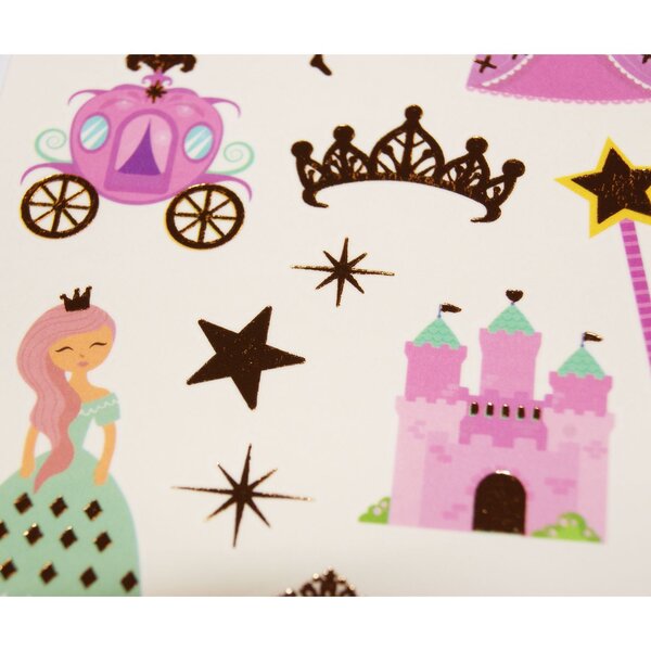 Tatouages temporaires - Princesses - Dorures