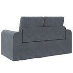 vidaXL Canapé-lit au sol 2 en 1 Gris foncé 148x71x83 cm Velours