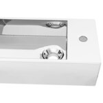 vidaXL Lavabo avec trop-plein 49 x 25 x 15 cm Céramique Argenté