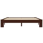 vidaXL Cadre de lit Marron foncé Bois de pin massif 180 x 200 cm