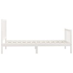 vidaXL Cadre de lit Blanc Bois massif 100x200 cm