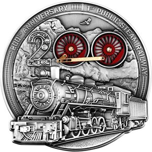 Pièce de monnaie en Argent 10 Dollars g 311 (10 oz) Millésime 2025 1ST PUBLIC STEAMRAILWAY