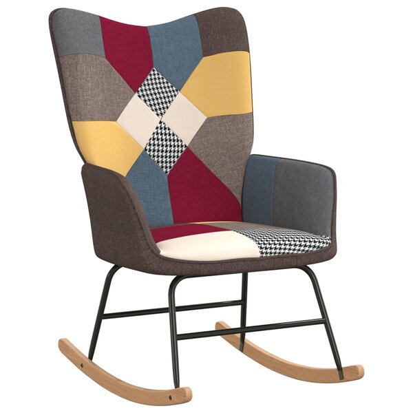 vidaXL Chaise à bascule Patchwork Tissu