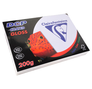 Ramette 250 Feuilles Papier 200g A4 210x297 mm Certifié FSC Couché Brillant Blanc CLAIREFONTAINE