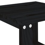 vidaXL Table d'appoint de jardin noir 40x38x28 5 cm bois massif de pin