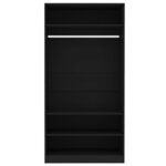 vidaXL Garde-robe Noir 100 x 50 x 200 cm Bois d'ingénierie