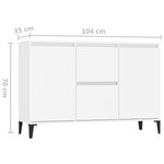 vidaXL Buffet Blanc 104x35x70 cm Aggloméré