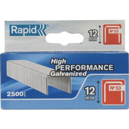 RAPID Agrafes N°53/12 en fil fin 2500 pcs