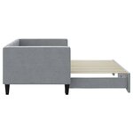 vidaXL Lit de jour avec lit gigogne gris clair 80x200 cm tissu