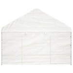 vidaXL Belvédère avec toit blanc 8 92x4 08x3 22 m polyéthylène