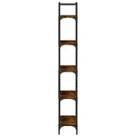 vidaXL Bibliothèque à 5 niveaux chêne fumé 60 5x24x166 5 cm