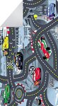 Tapis enfant Circuit de voiture 100 x 160 cm - Argenté