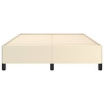 vidaXL Cadre de lit Crème 140x190 cm Similicuir