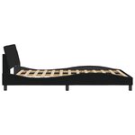vidaXL Cadre de lit avec tête de lit Noir 120x200 cm Tissu