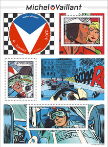 Bloc 4 timbres - Michel Vaillant - Lettre Internationale