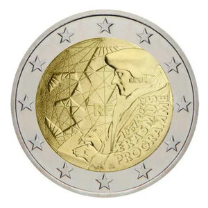 2 euros commémorative France 2022 - Erasmus.