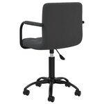 vidaXL Chaise pivotante de salle à manger Noir Velours