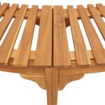 vidaXL Entourage de bain à remous semi-ronde 272x120.5x55.5 cm en bois massif d'acacia