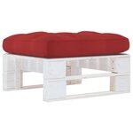 vidaXL Pouf palette de jardin Bois de pin imprégné de blanc