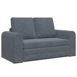 vidaXL Canapé-lit au sol 2 en 1 Gris foncé 148x71x83 cm Velours