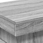 vidaXL Table basse avec lumières LED sonoma gris 50x50x40 cm